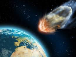 An asteroid striking our