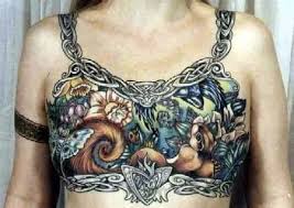 Style Women Breast Tattoos