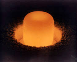 A pellet of plutonium-238