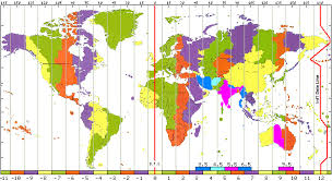 Figure 1.40 UTC zones