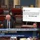 Bernie Sanders displays giant Trump tweet on Senate floor 