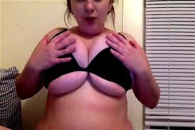 Pam destroys her too small cup bra huge tits black solo jpg x Big tits small bra