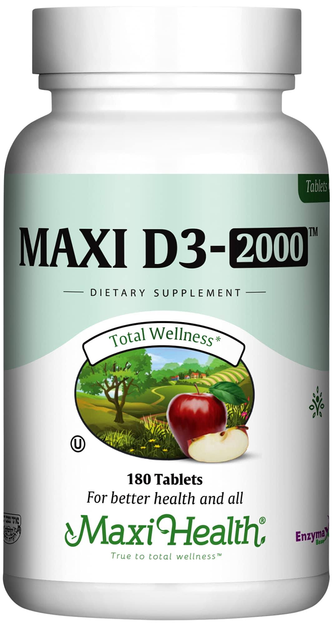 Maxi Health Maxi D3-2000™ Supplement - 180 Tablets