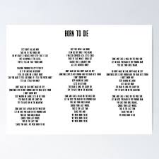 Lyric video starter pack starterpacks jpg x Born to die lyrics