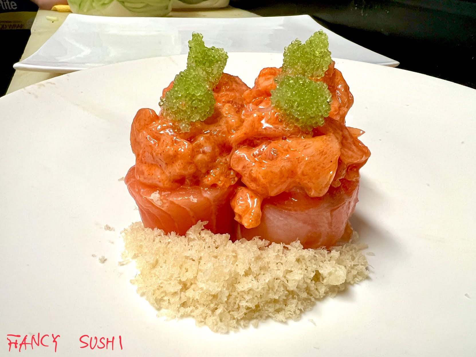 Fat Salmon Sushi by null