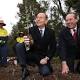 PM plants tree in ice-cold Queanbeyan 