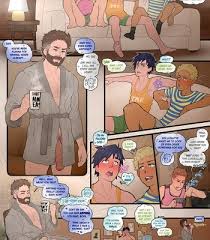 Jason swinging pool comic porn artist baxrranco gaycartoonnsfw jpg x Gay comic