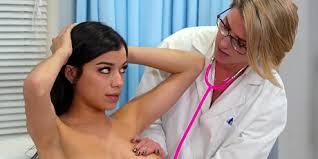 Lesbian doctor teaches two sexy teens how to fuck in a some porn video jpg x Lesbian doctor tube