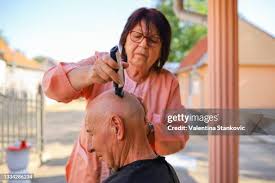 shaved mature outdoor|