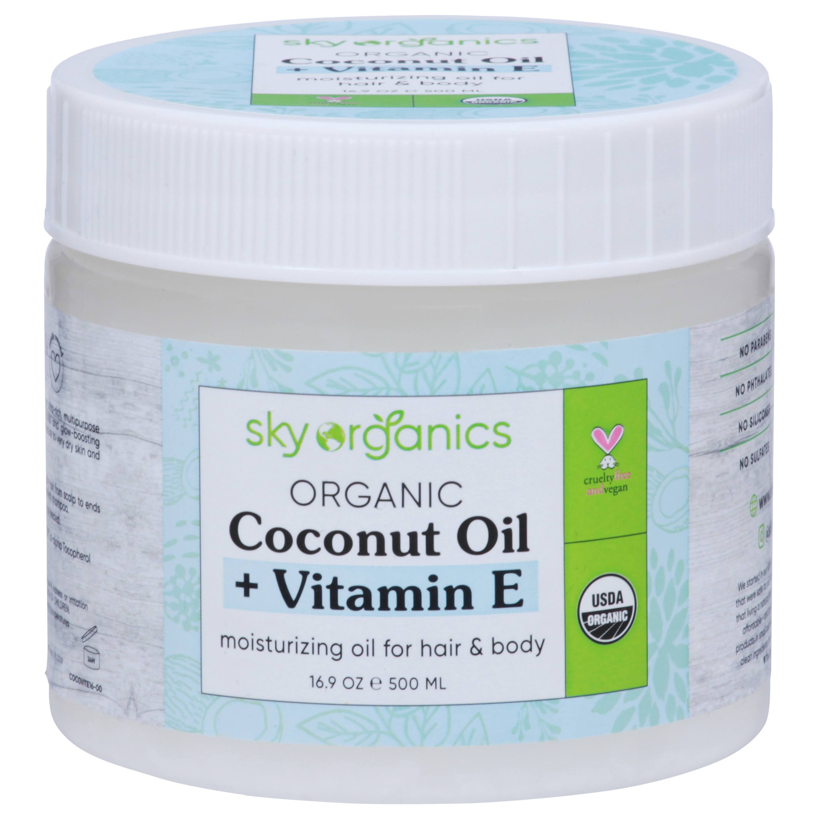 Sky Organics Coconut Oil + Vitamin E, Organic - 16.9 oz