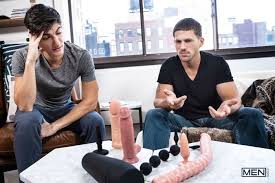 Gay porn star roman todd helps aiden ward with dildo testing before getting fucked bareback jpg x Gay dildo