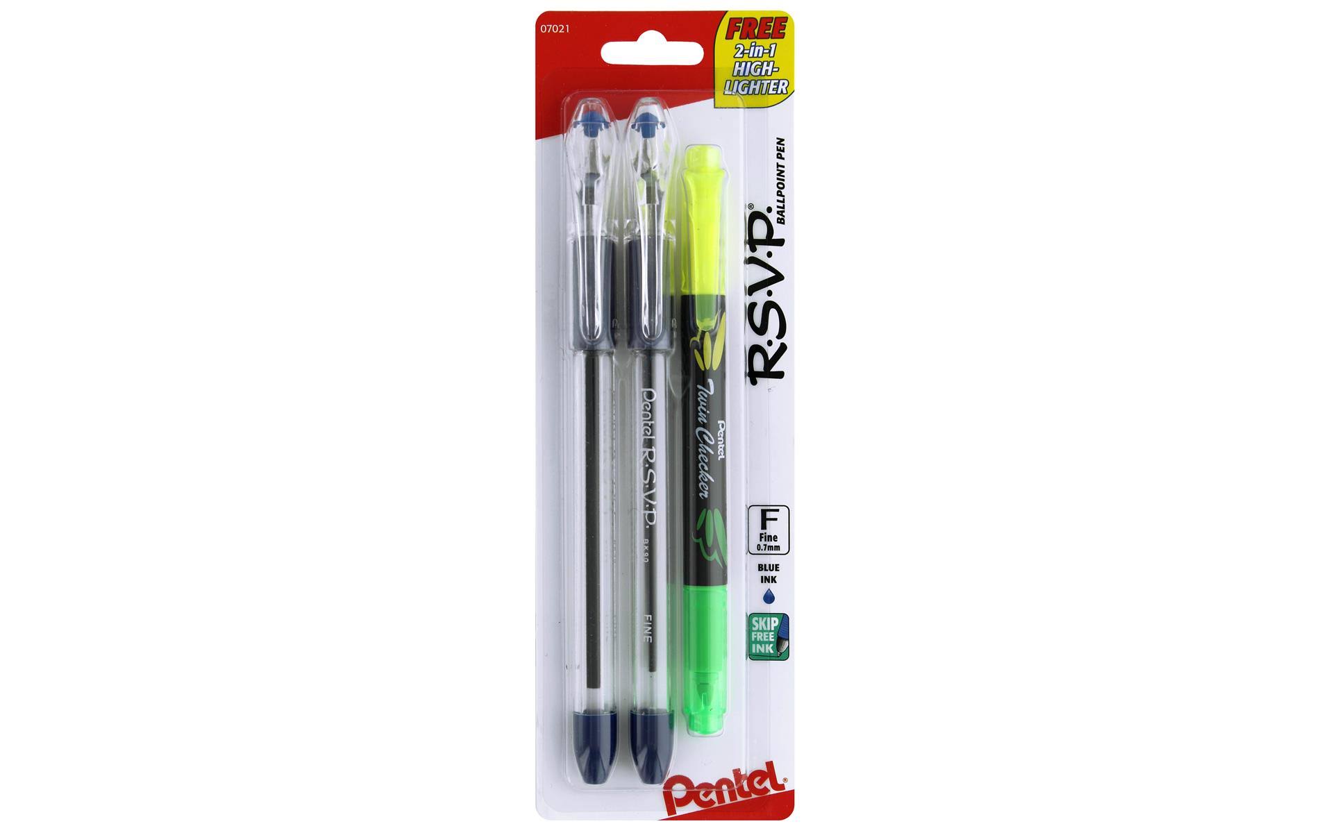 RSVP Ball Point Pen - Blue, Fine - The Online Drugstore ©