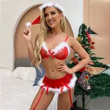 Christmas sex in red lingerie with a sexy brunette jpg x Sexy christmas lingerie
