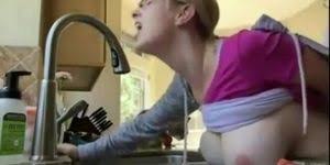 Busty milf rachel fucked in her kitchen videos jpg x Milf kitchen