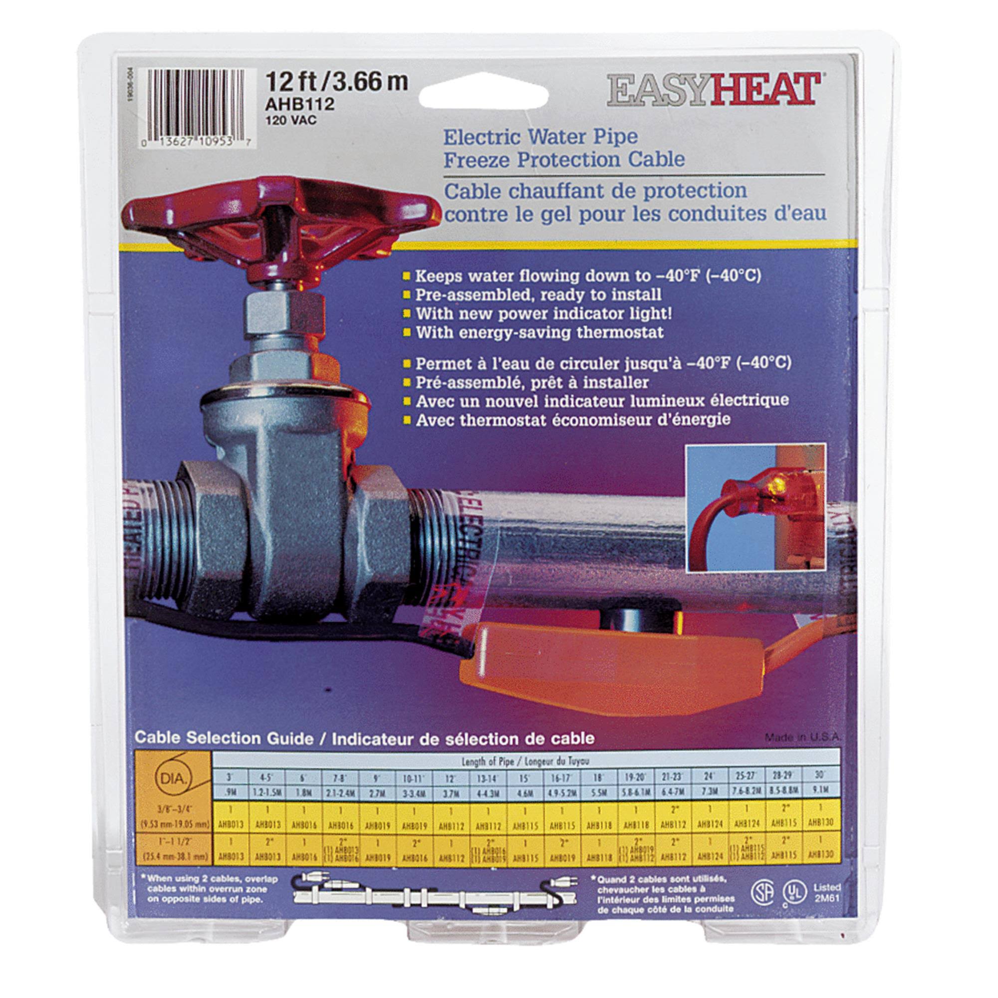 Easy Heat AHB-013 Cold Weather Valve and Pipe Heating Cable, 3