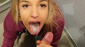 Amateur natural blonde having pov blowjob cum swallowing and sex in public jpg x Pov blowjob swallow