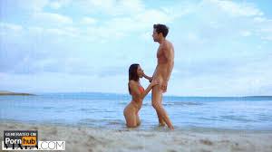Horny milf swallows on the bea jpg x Blow job on beach