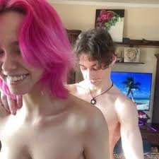 Attractive girl with dyed hair blows cock and eats cum twice jpg x Dyed hair