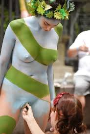 Nude body paint jpg x Painted pussy