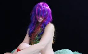 Rainbow hair pigtails pussy clearly visible just beneath her dick ai porn jpg x Rainbow hair