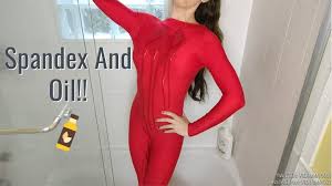 Milf tries on spandex catsuit jpg x Spandex catsuit