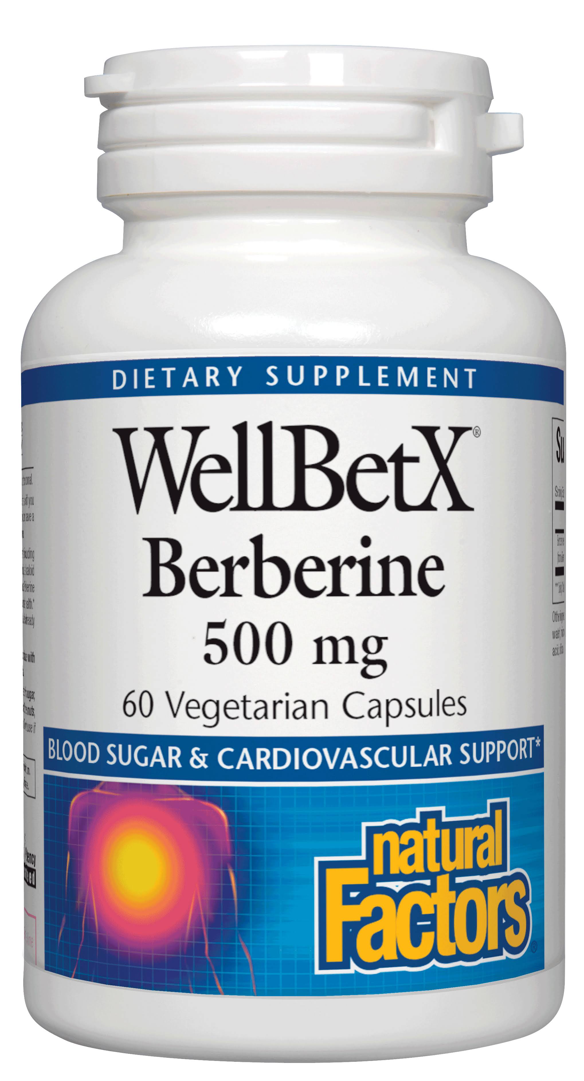 WellBetX Berberine - 500 mg x 60 Veggie Caps