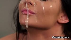 Victoria june gets her pretty face covered with sperm jpg x Sperm facial