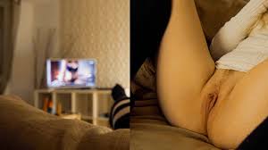 Hot girl watching porn masturbates her wet pussy and cums sweetly jpg x Girl masturbates watching