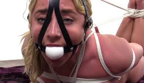 Sydney hale bound head harness ballgagged and blindfolded jpg x Harness gag