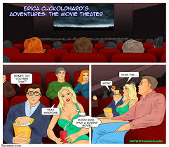 Stunning young wife has sex under her husband eyes in movie theater jpg x Sex in movie theater