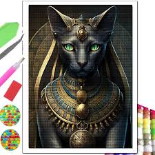 cat goddess|ブバスティスのバステト女神の神聖な猫の像