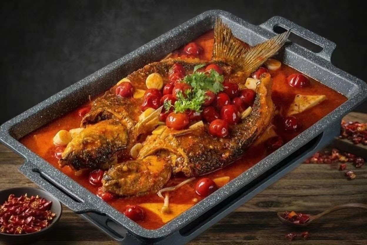 小叫天live frog - 川味烤鱼烤蛙 Sezchuan grilled fish & frog by null