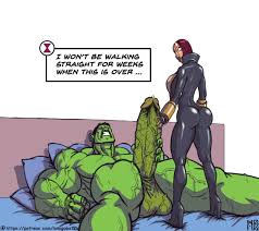 Nsfw uncensored marvel comics porn hentai art of hulk fucking black widow with his raging hard monster cock hentai nsfw jpg x Hulk fucks black widow
