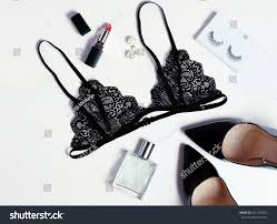 panty bra laying|Attractive Woman Black Underwear Closed Eyes Lying Bed ...