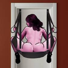 Suspended on the door and fucked to exhaustion jpg x Door sex swing