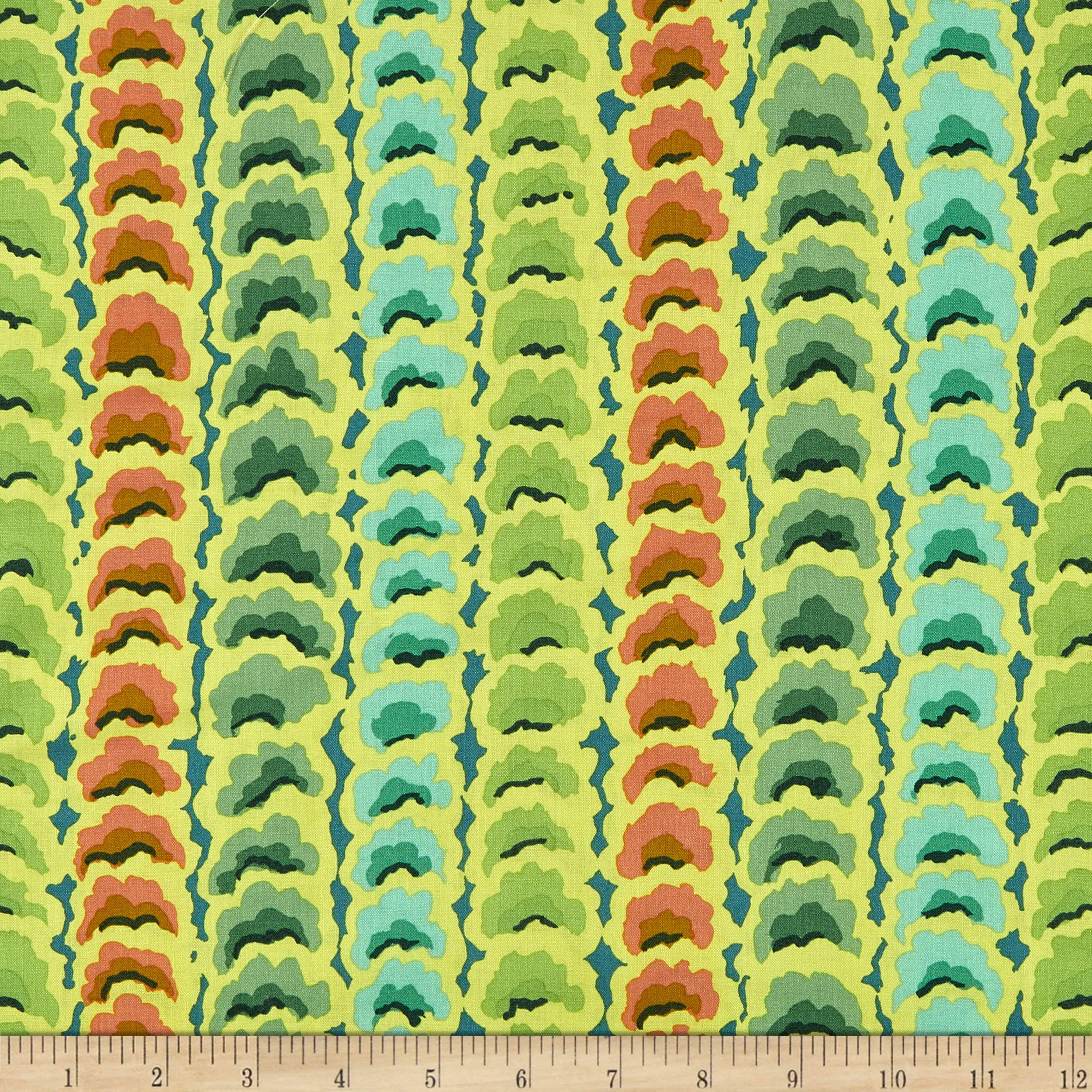 Sweet Home Quilting and Supplies - Free Spirit Kaffe Fassett Garlands Green  PWGP181GREEN - TheDIYAddict | Pointy