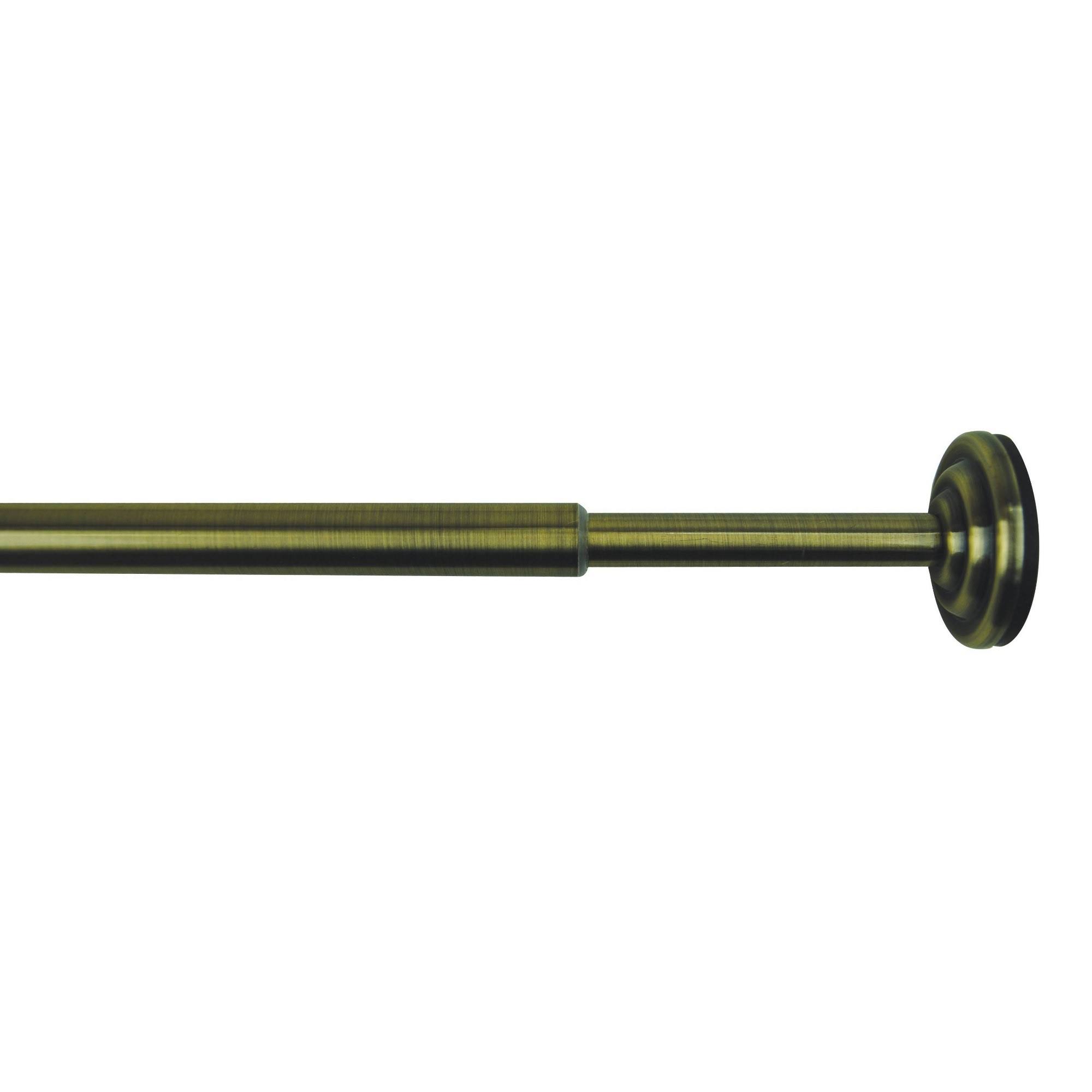 Versailles Home Fashions Decorative Tension Rod, Antique Brass, 24"-36