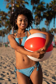 little  ebony in tight bikini |