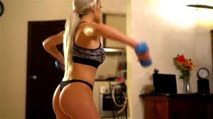 Busty blonde is doing a sexy workout jpg x Sexy workout