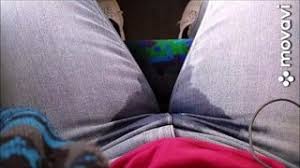 Desperate to pee and wetting her jeans and pants jpg x Her pants