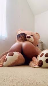 Rides her stuffed bear and cums jpg x Ebony bear