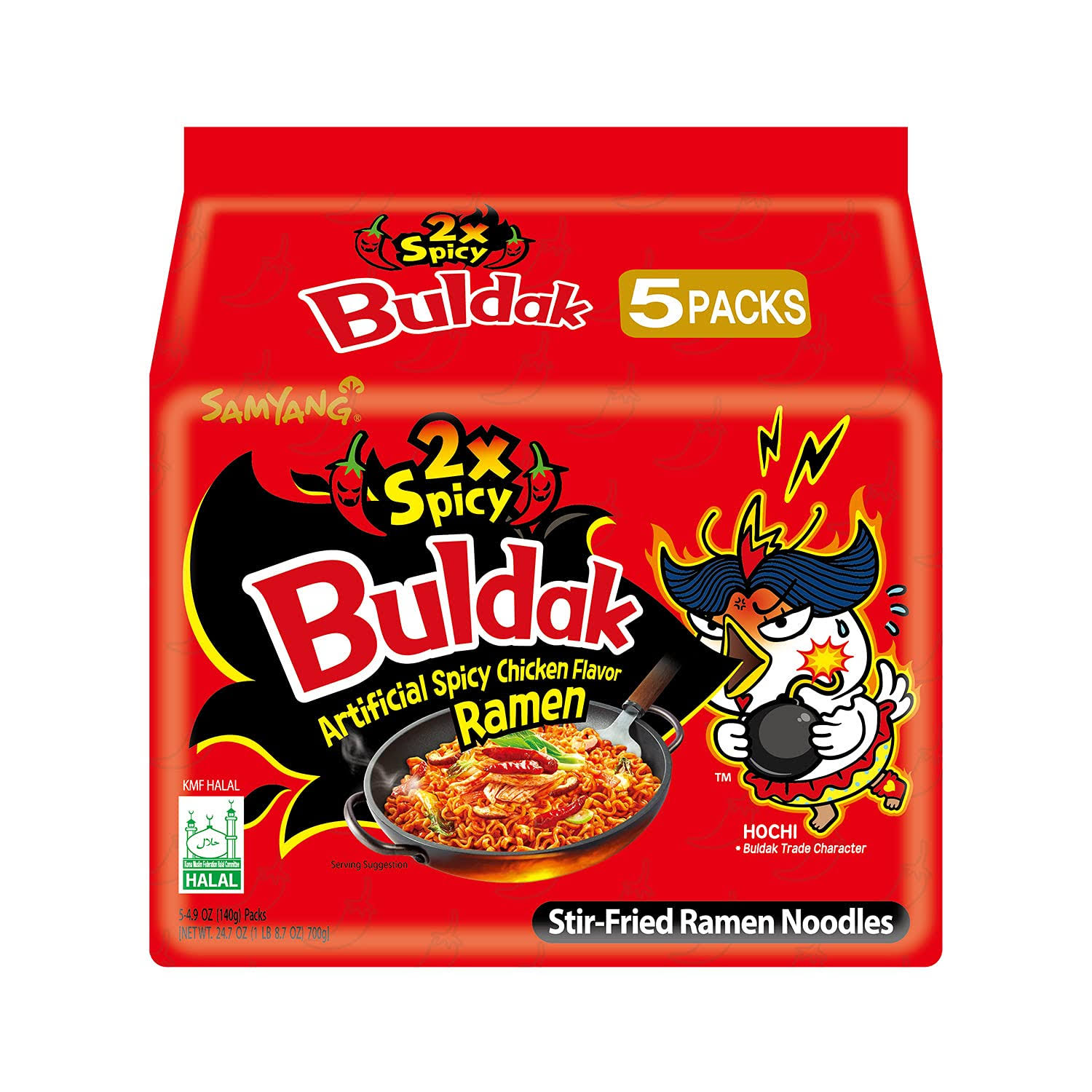 Get Samyang Buldak Ramen, Corn Hot Chicken Flavor 5pk 22.95 oz