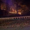 Firefighters in action in Prospect Park