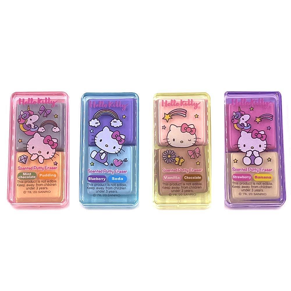 Puff Monkey Pop Culture Shop - Hello Kitty Scented Putty Eraser Set -  Rainbows & Unicorns Full Set