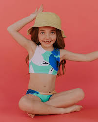 child kids bikini models|Tribal Color Kids-360 Origami Bikini