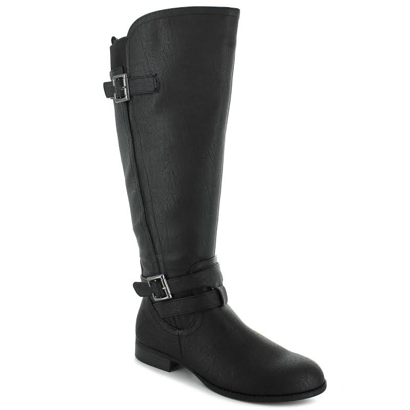 736705087076 UPC - Lifestride Women Francesca Wide Calf Boot Black Wide ...