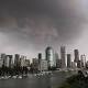 The storms hit Brisbane CBD. Pic Marc Robertson Source: News Corp Australia 