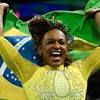 SIMONE BILES Y REBECA ANDRADE BRILLAN EN LA FINAL DEL ...