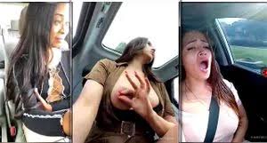 Two young babes are having some girl on girl fun in the backseat of a car jpg x In the car girl