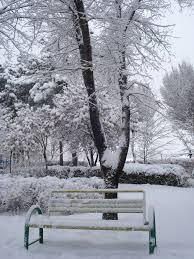 عکس نیمکت در زمستان